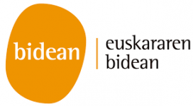 Logotipo de Bidean – Euskararen bidean, programa de impulso y formación en lengua euskera.
